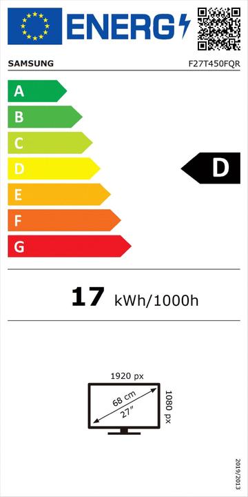 Energie-Label Samsung LF27T450FQRXEN (1920 x 1080 Pixel, 27")