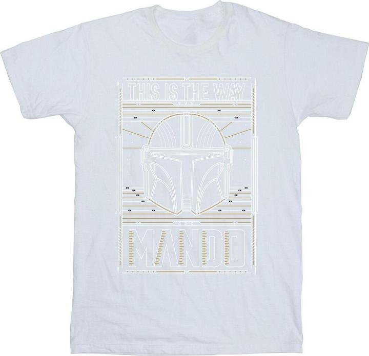 Produktbild Star Wars The Mandalorian The Way Outline Helm TShirt (3XL)