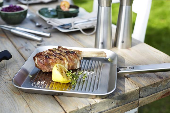Actual product image Zwilling Grillpfanne unbeschichtet (24 cm, Grill pan, Stainless steel)