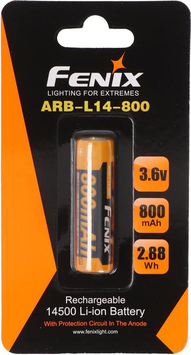 Immagine prodotto Fenix Batteria ricaricabile 14500 Mignon AA 3,6 Volt con elettronica di protezione ARB-L14-800