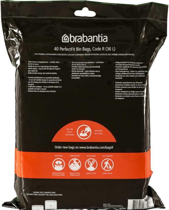 Actual product image Brabantia PerfectFit garbage bag type R, 36 L, 30 pcs. (40 x, 36 l)