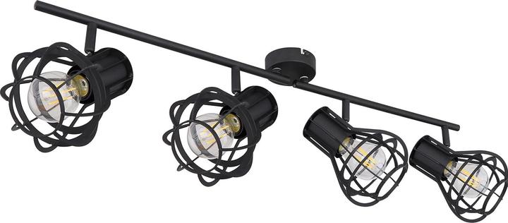 Produktbild Globo Strahler Clastra schwarz matt 4xE27 (E27)