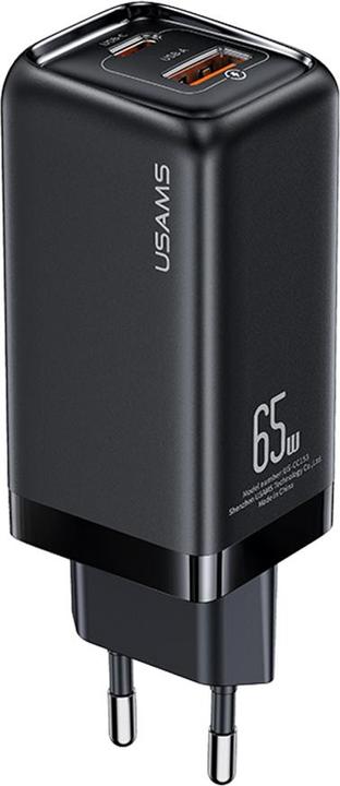 Image du produit Usams Ład. siec. 1xUSB-C+1xUSB T47 65W PD Fast Charging Super Si czarny/black CC153TC01 (US-CC153) (65 W)