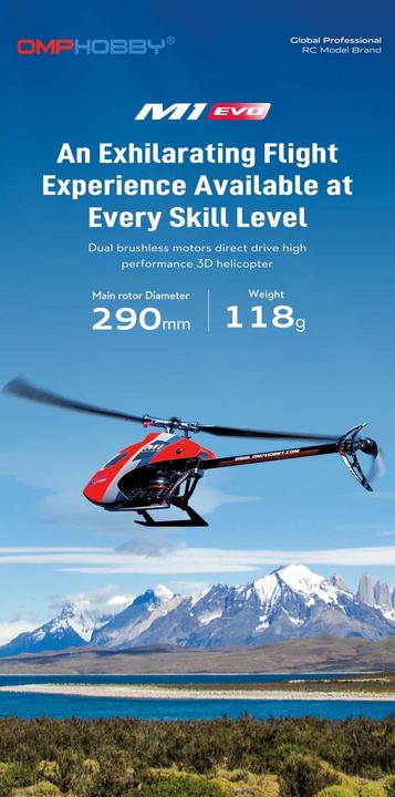 Actual product image OMPHobby OMP Heli M1 EVO orange mit Sender # OSHM0036