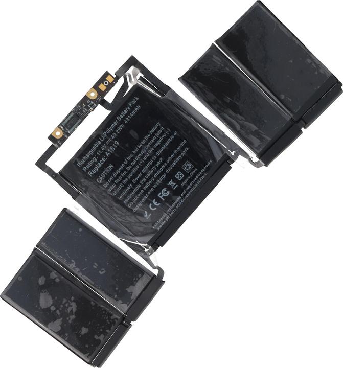 Produktbild AccuCell Akku passend für Apple Macbook Pro 13" A1706 Retina 2016 Akku A1819, ca. 226x105x5mm (4314 mAh)