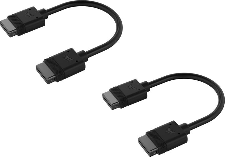 Corsair iCUE LINK Cable, 2x 100mm with Straight connectors, Black