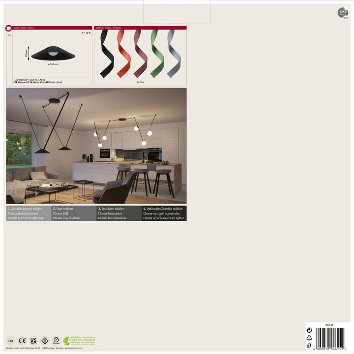 Produktbild Paulmann Gurt-System ULine Pendel Cone (1245 lm)