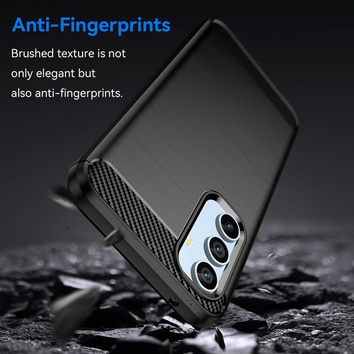 Produktbild König Design Hülle Handy Schutz für Google Motorola Samsung Xiaomi Case Cover Carbon Optik (Samsung Galaxy A54 5G)