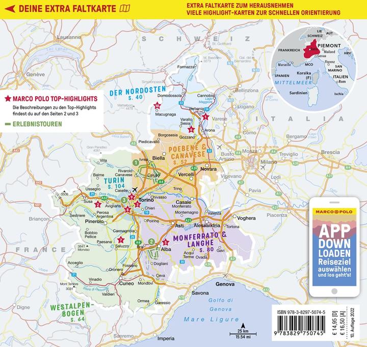 Immagine prodotto Reiseführer Piemont, Turin (Tedesco, Annette Rübesamen, Stefanie Claus, 2022)
