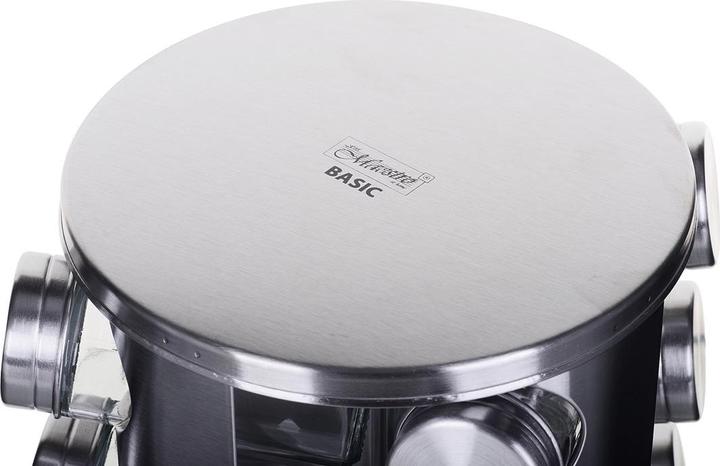 Image du produit Maestro Joseph Joseph SpiceStore Récipient rond Noir Transparent 10 pièces (Herbes aromatiques)