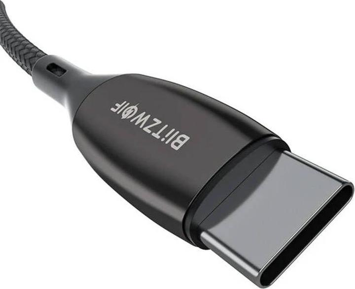 Produktbild BlitzWolf USB-C to USB-C cable BW-TC23, with display, 100W, 0.9m (black) (0.90 m, USB 3.2 Gen 1)