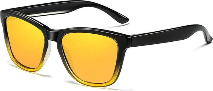Techsuit - Sunglasses Polarized (0717) - for Men, with UV Protection - Gradient Black / Yellow