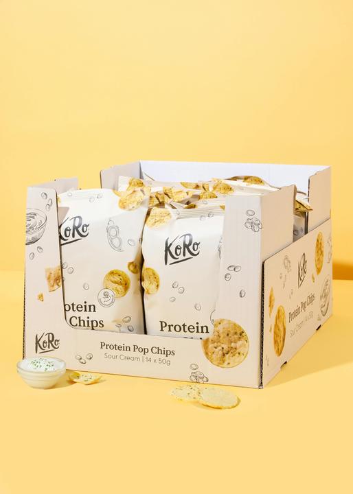 Image du produit KoRo Chips à la farine de riz, à la farine de pois chiches et au goût de crème aigre (700 g)