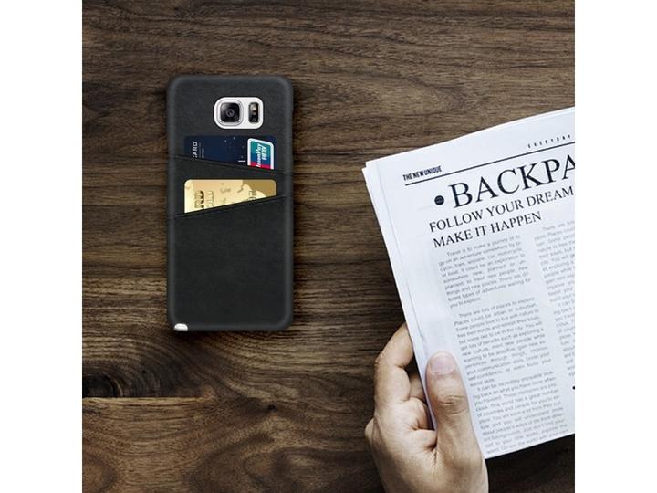 Actual product image Screenguard Samsung Galaxy S6 Edge CardCaddy Leather Backcase with Card Pockets (Samsung Galaxy S6 Edge)