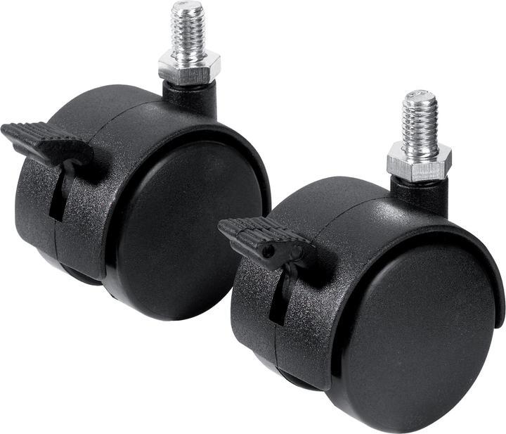 Immagine prodotto Franken Set di ruote per sistema a parete mobile ECO, plastica nera, bloccabile