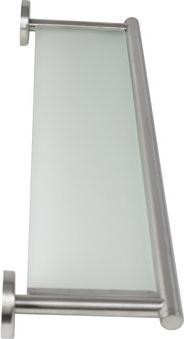 Image du produit Axentia Étagère murale en verre Naples, acier inoxydable, 54 cm