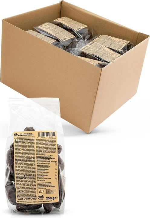 Produktbild KoRo Bio Brauner Lebkuchen mit Sauerkirschfruchtfüllung und Zartbitterschokolade (1 Stk., 3000 g)