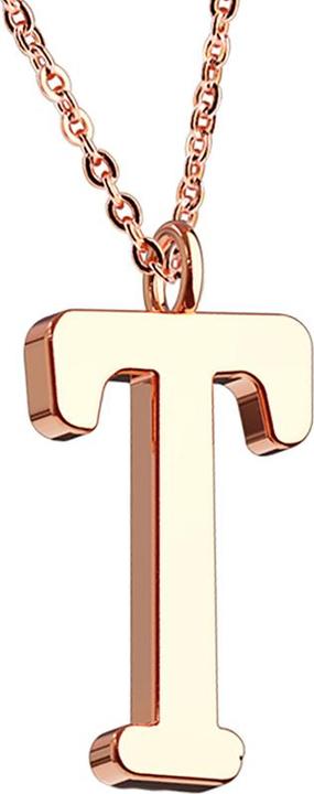 Image du produit Star Piercing Chaîne or rose Pendentif lettre T (sans laiton, Acier chirurgical 316L)