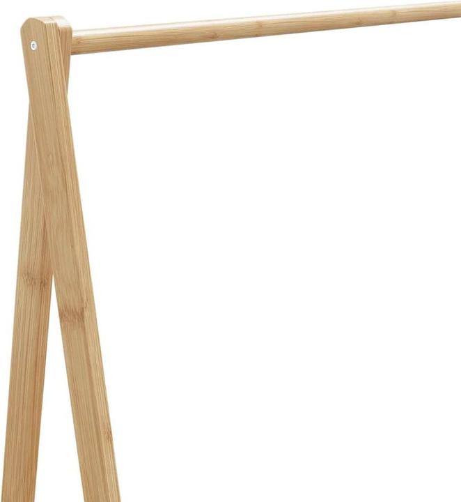 Actual product image VidaXL Clothes rack with shelves and castors 106x34x106.5 cm bamboo