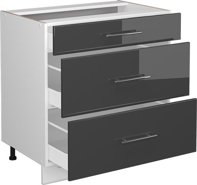 Anthracite high gloss, White