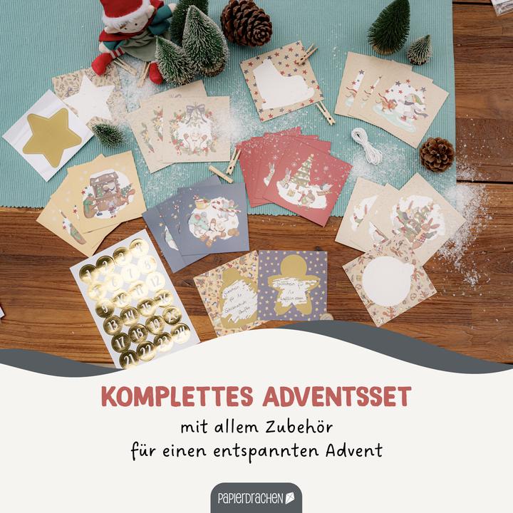 Produktbild Papierdrachen Rubbel-Adventskalender Wintertiere