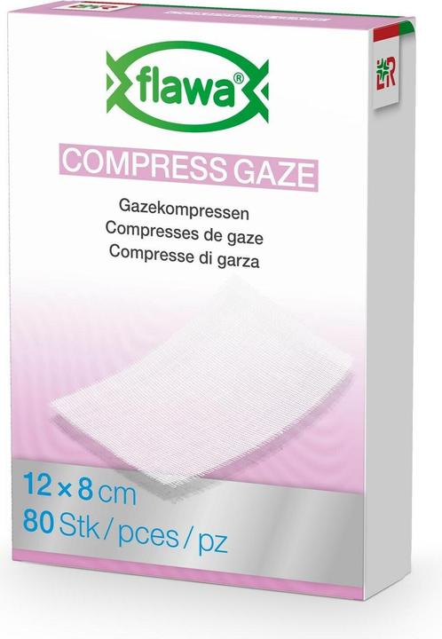 Immagine prodotto Flawa Gazekompressen geschnitten 8x12cm keimreduzierend behandelt