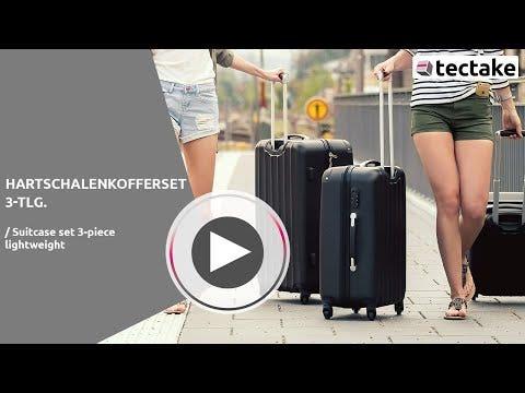 Produktbild tectake Hartschalenkofferset (95 l, M (50 - 90l), L (90 - 115l))