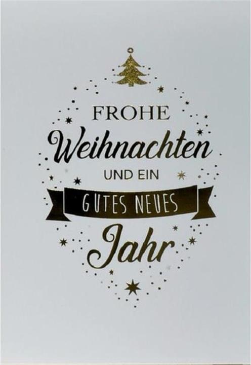 Produktbild ABC Weihnachtskarte Frohe Weihnachten und Neujahr (5 Stk.)