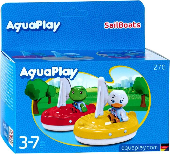 Produktbild Aquaplay 2 Zeilboten und 2 Figuren