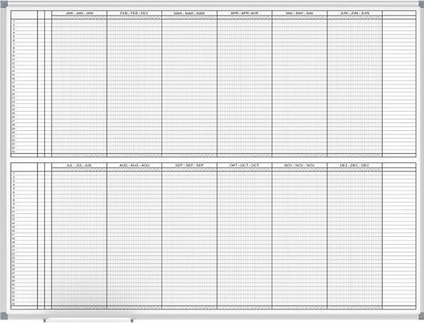Actual product image Maul Monthly/yearly planner, 2 x 6 months, including accessories set (1200 x 900 mm)