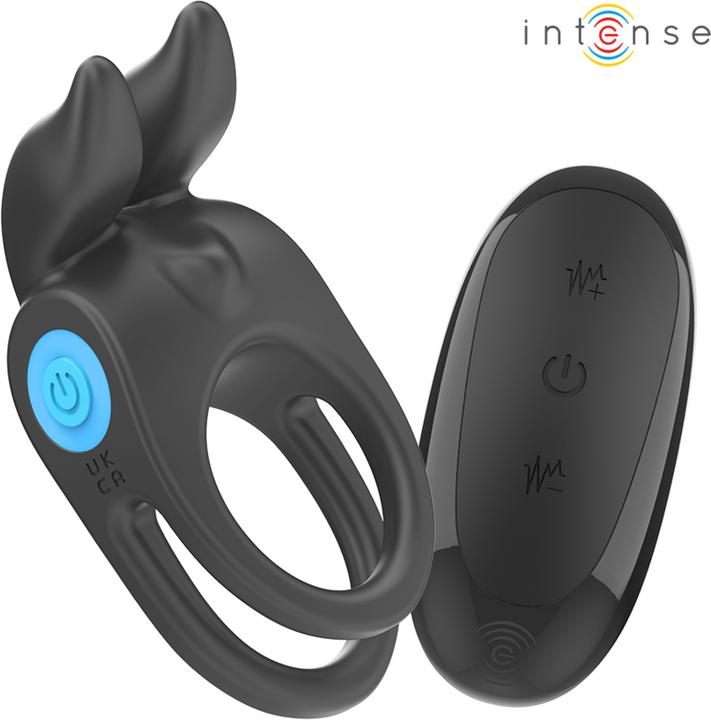Intense Sam Vibrator Doppel-Penisring 10 Vibrationen Schwarz
