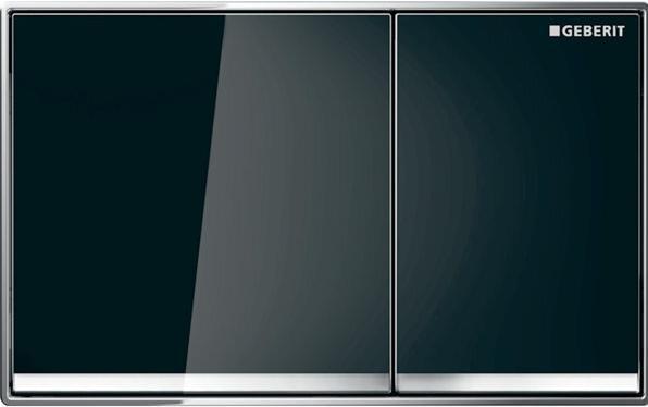 Actual product image Geberit Bed plate Omega 60 glass black 115.081.SJ.1