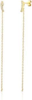 Produktbild JVD - Long gold-plated 2in1 earrings with zircons SVLE1849X75GO00