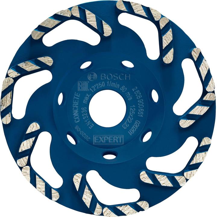 Bosch Professional Zubehör EXPERT Concrete Diamanttopfscheibe, 125 x 22,23 x 4,5 mm