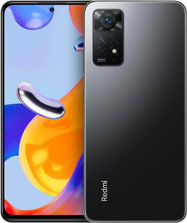 Produktbild Xiaomi Redmi Note 11 Pro (128 GB, Graphite gray, 6.67", Hybrid Dual SIM, 108 Mpx, 4G)