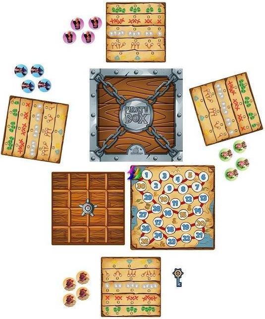 Image du produit Blue Orange BLOD0097 - Pirate Box, jeu de société, pour 2-4 joueurs, à partir de 8 ans (édition allemande) (Allemand, Français, Italien, Anglais)