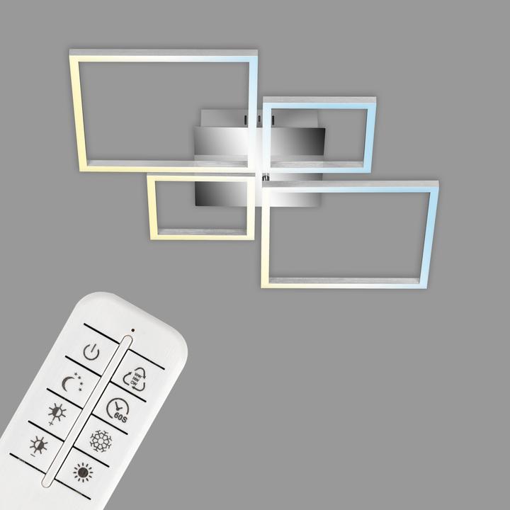 Image du produit Briloner Plafonnier CCT LED, chromé-aluminium, LED/38W (4000 lm)