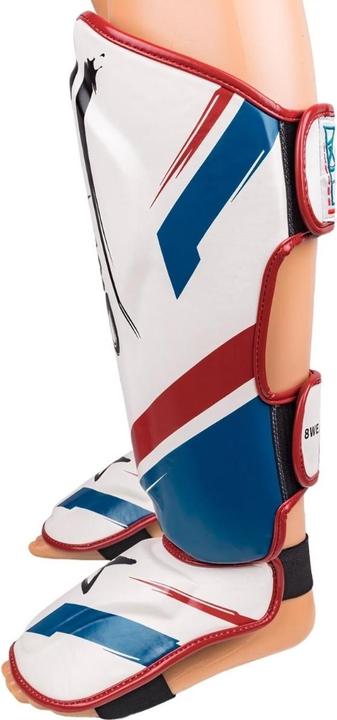 Actual product image 8Weapons Shin Guards, Shift, white-navy-red, L (L)