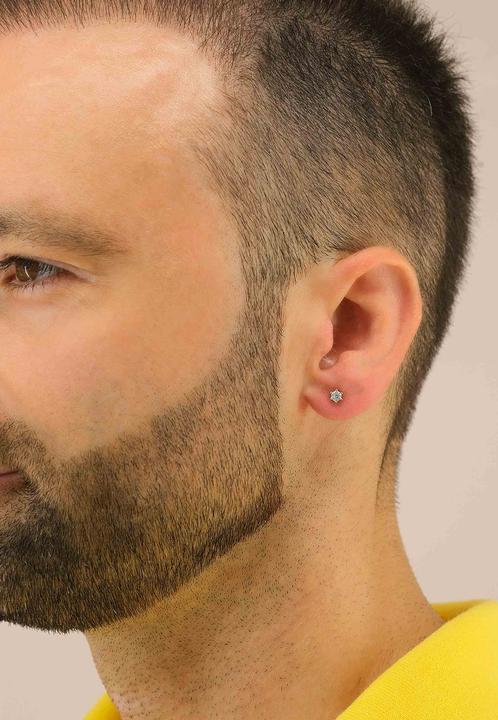 Image du produit Muau Boucles d'oreilles monture 6 poignées (Or blanc 750)