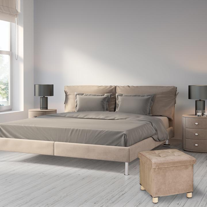 Actual product image Relaxdays Velvet stool