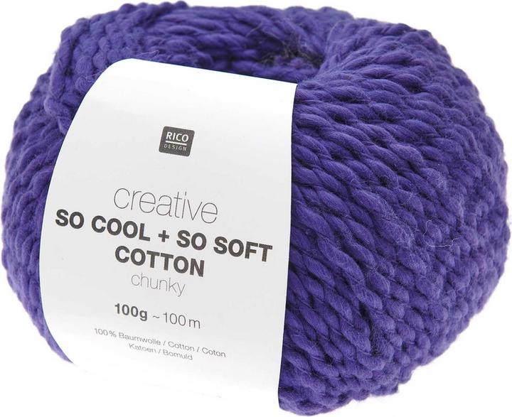 Image du produit Rico Creative So Cool + So Soft Cotton chunky violett, 100 g, 100 m, 100 % CO, OEKO-TEX Standard 100 (100 m)