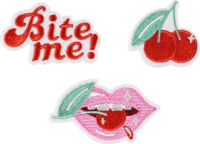 Partydeco Fer sur patchs Bite me, mix, 4-4.5x4.5-7 cm (1 pkt / 3 pc.)