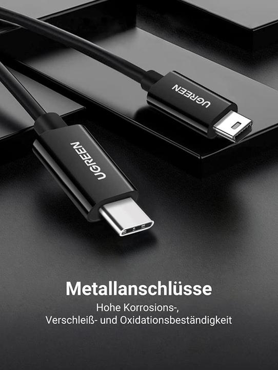 Produktbild Ugreen USB-C – Mini USB (1 m, USB 2.0)