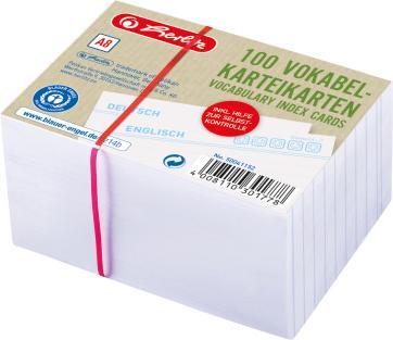 Immagine prodotto Herlitz Scheda indice foderata (A8, 170 g/m², 100 x)