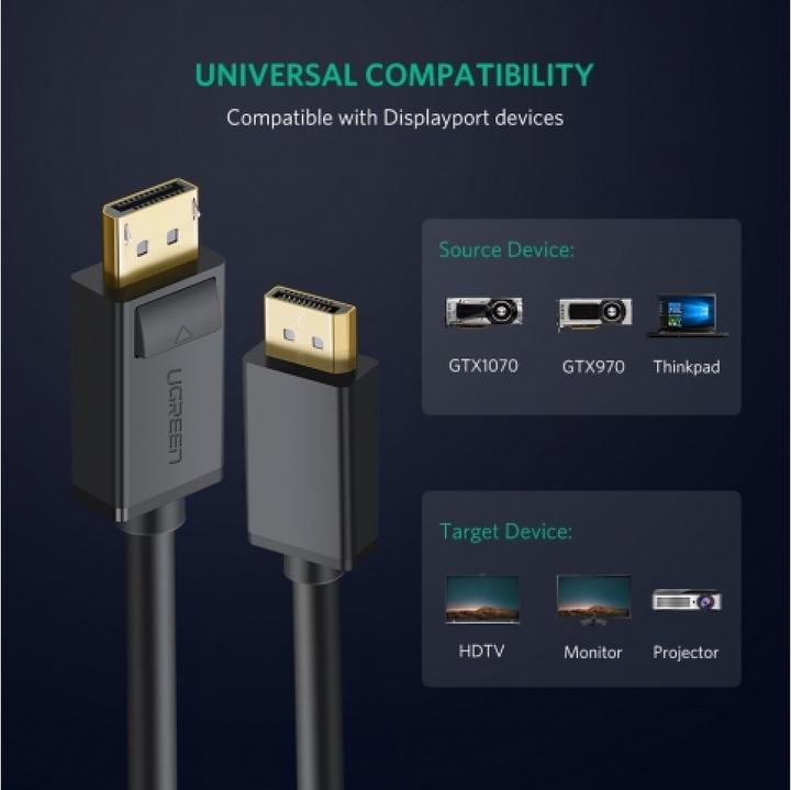Image du produit Ugreen Port d'affichage sur port d'affichage (1.50 m, DisplayPort)