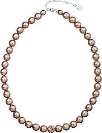 Actual product image Evolution Group - Pearl necklace with bead with Preciosa crystals 32011.3 bronze