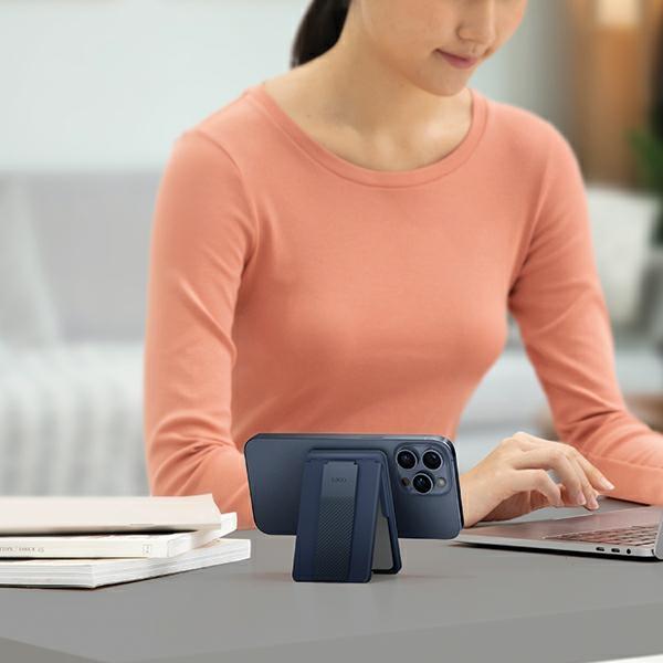 Immagine prodotto Uniq Heldro ID magnetyczny portfel z podpórką i opaską granatowy/navy (blu tempesta)