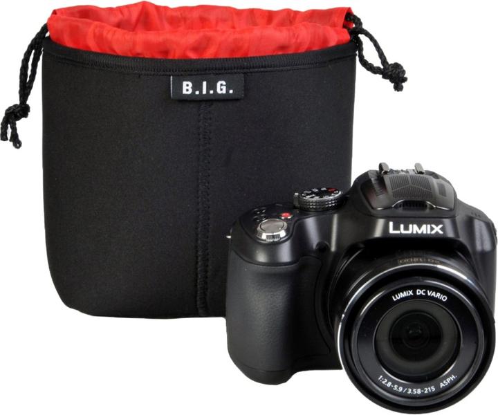 Immagine prodotto B.I.G. 443038 custodia per fotocamera Custodia a marsupio Nero, Rosso (Borsa a tracolla per fotocamera)