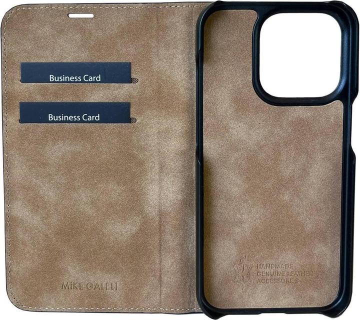 Produktbild Mike Galeli Book-Cover Echtleder Marc rain forest (Apple iPhone 16 Pro)