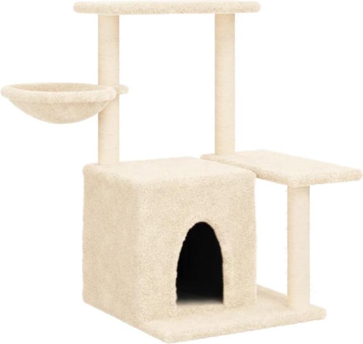 Actual product image VidaXL Kratzbaum mit Sisal-Kratzsäulen Creme 83 cm,Farbe (83 cm, Cream)